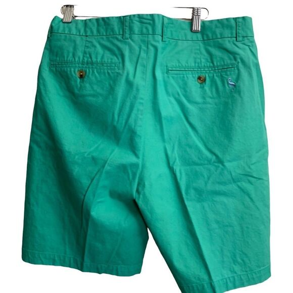 TailorByrd Moss Green Flat‎ Front Twill Shorts  - Size 36 - Picture 3 of 6